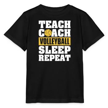 Volleyball Aufschlag Volleyballspieler Trainer - Stanley/Stella Kinder T-Shirt MINI CREATOR  - Schwarz - Vorne - Mikhail (115cm)
