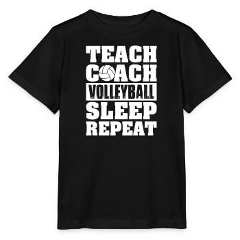 Volleyball Aufschlag Volleyballspieler Trainer - Stanley/Stella Kinder T-Shirt MINI CREATOR  - Schwarz - Vorne - Mikhail (115cm)