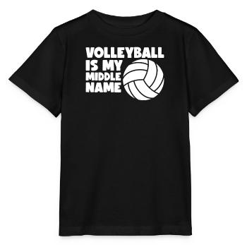 Volleyball Volley Aufschlag Volleyballspieler - Stanley/Stella Kinder T-Shirt MINI CREATOR  - Schwarz - Vorne - Mikhail (115cm)
