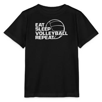 Volleyball Volley Aufschlag Volleyballspieler - Stanley/Stella Kinder T-Shirt MINI CREATOR  - Schwarz - Vorne - Mikhail (115cm)