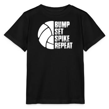 Volleyball Volley Aufschlag Volleyballspieler - Stanley/Stella Kinder T-Shirt MINI CREATOR  - Schwarz - Vorne - Mikhail (115cm)