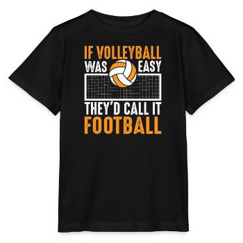 Volleyball Volley Aufschlag Volleyballspieler - Stanley/Stella Kinder T-Shirt MINI CREATOR  - Schwarz - Vorne - Mikhail (115cm)