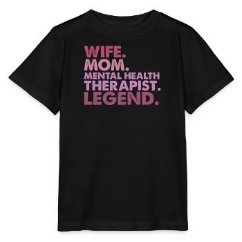 Mom Wife Psychotherapist Profession Gift - Stanley/Stella MINI CREATOR Kids’ T-Shirt - black - Front - Mikhail (115cm)