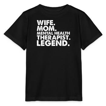 Mom Wife Psychotherapist Profession Gift - Stanley/Stella MINI CREATOR Kids’ T-Shirt - black - Front - Mikhail (115cm)