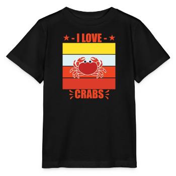 Crabe - crustacé - T-shirt bio MINI CREATOR Stanley/Stella Enfant - noir - Devant - Mikhail (115cm)
