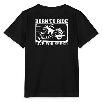 Biker Motorradfahrer Motorradfahren Biken - Stanley/Stella Kinder T-Shirt MINI CREATOR  - Schwarz - Vorne - Mikhail (115cm)