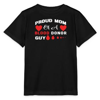 Blood donation Blood donation Blood donor Mama son - Stanley/Stella MINI CREATOR Kids’ T-Shirt - black - Front - Mikhail (115cm)