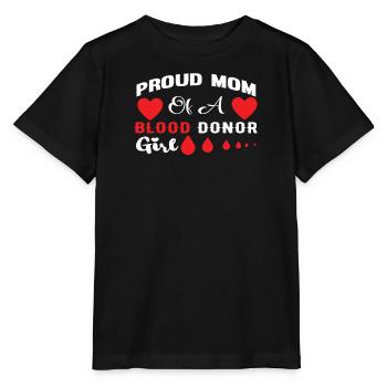 Blood donation Blood donation Blood donor Mama daughter - Stanley/Stella MINI CREATOR Kids’ T-Shirt - black - Front - Mikhail (115cm)
