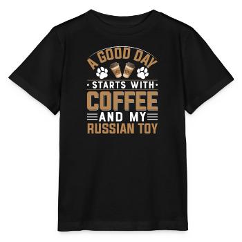 Russkiy Toy Russian Toy Coffee Caffeine - Stanley/Stella MINI CREATOR Kids’ T-Shirt - black - Front - Mikhail (115cm)