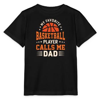 Basketball Vater BBall Dribbling Sport Sohn - Stanley/Stella Kinder T-Shirt MINI CREATOR  - Schwarz - Vorne - Mikhail (115cm)