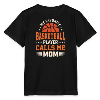 Basketball Mutter BBall Dribbling Sport Sohn - Stanley/Stella Kinder T-Shirt MINI CREATOR  - Schwarz - Vorne - Mikhail (115cm)