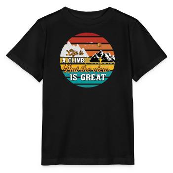 Klettersport Klettern Solo Escalade - T-shirt bio MINI CREATOR Stanley/Stella Enfant - noir - Devant - Mikhail (115cm)