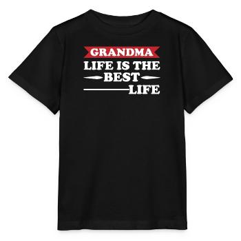 Grandma Pensioner Grandma Grandson Granddaughter Grandma - Stanley/Stella MINI CREATOR Kids’ T-Shirt - black - Front - Mikhail (115cm)