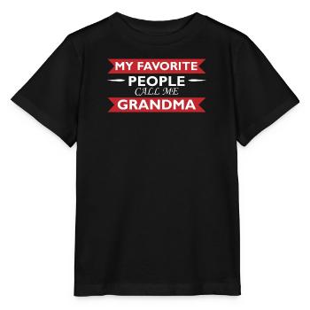 Grandma Pensioner Grandma Grandson Granddaughter Grandma - Stanley/Stella MINI CREATOR Kids’ T-Shirt - black - Front - Mikhail (115cm)