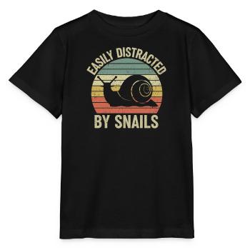 Snail Shell Love Friends Gift - Stanley/Stella MINI CREATOR Kids’ T-Shirt - black - Front - Mikhail (115cm)