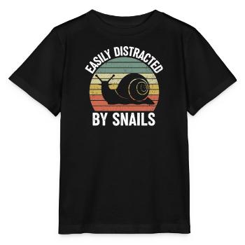 Snail Snail shell Dear friends gift - Stanley/Stella MINI CREATOR Kids’ T-Shirt - black - Front - Mikhail (115cm)