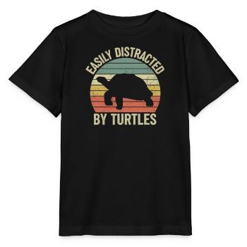 J’aime les tortues de mer animal de compagnie - T-shirt bio MINI CREATOR Stanley/Stella Enfant - noir - Devant - Mikhail (115cm)