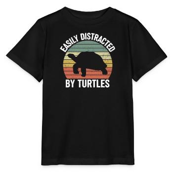 J’aime les tortues de mer animal de compagnie - T-shirt bio MINI CREATOR Stanley/Stella Enfant - noir - Devant - Mikhail (115cm)