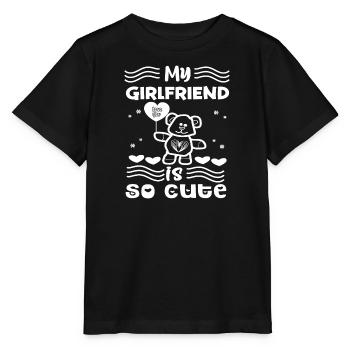I love my girlfriend - Stanley/Stella MINI CREATOR Kids’ T-Shirt - black - Front - Mikhail (115cm)