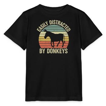 Âne âne âne propriétaire donkey porte-âne cadeau - T-shirt bio MINI CREATOR Stanley/Stella Enfant - noir - Devant - Mikhail (115cm)