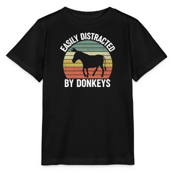 Âne âne âne propriétaire donkey porte-âne cadeau - T-shirt bio MINI CREATOR Stanley/Stella Enfant - noir - Devant - Mikhail (115cm)