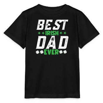 Drapeau irlandais Irlande Racines irlandaises Père irlandais - T-shirt bio MINI CREATOR Stanley/Stella Enfant - noir - Devant - Mikhail (115cm)