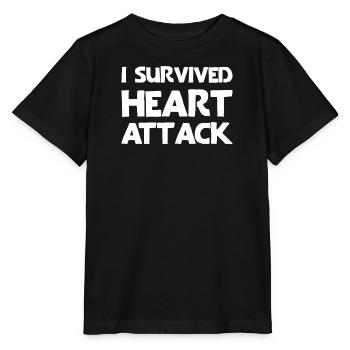 I survived a heart attack - Stanley/Stella MINI CREATOR Kids’ T-Shirt - black - Front - Mikhail (115cm)