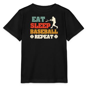 Baseball Herzschlag Spieler Puls Frequenz Sport - Stanley/Stella Kinder T-Shirt MINI CREATOR  - Schwarz - Vorne - Mikhail (115cm)