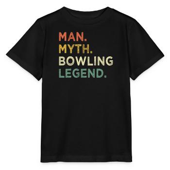 Bowling Cone Spareball Pins Ball Strike - T-shirt bio MINI CREATOR Stanley/Stella Enfant - noir - Devant - Mikhail (115cm)