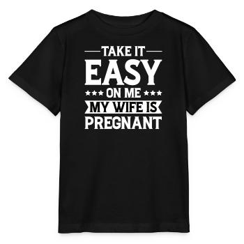 Pregnant Wife Funny Gift Funny - Stanley/Stella MINI CREATOR Kids’ T-Shirt - black - Front - Mikhail (115cm)