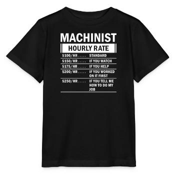 Machine operator plant operator gift - Stanley/Stella MINI CREATOR Kids’ T-Shirt - black - Front - Mikhail (115cm)