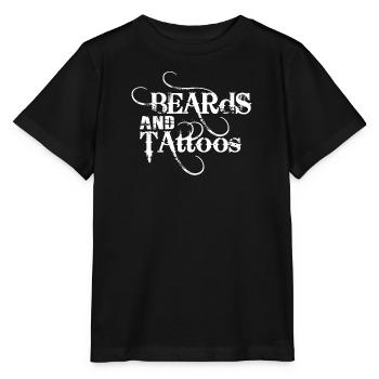 Tattoo Bart Papa Cool Tätowiert Kunst - Stanley/Stella Kinder T-Shirt MINI CREATOR  - Schwarz - Vorne - Mikhail (115cm)
