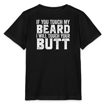 Vollbart und Bartträger Barthaare Schnauzbart - Stanley/Stella Kinder T-Shirt MINI CREATOR  - Schwarz - Vorne - Mikhail (115cm)