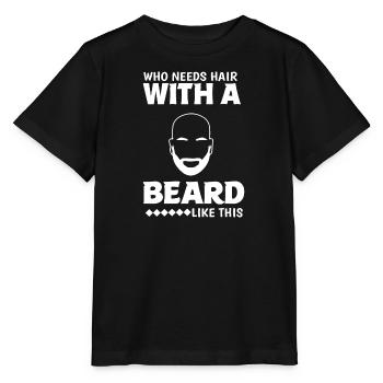 Barbe complète Barbe chauve Barbe Porteur Barbe Barbe Cheveux Moustache - T-shirt bio MINI CREATOR Stanley/Stella Enfant - noir - Devant - Mikhail (115cm)
