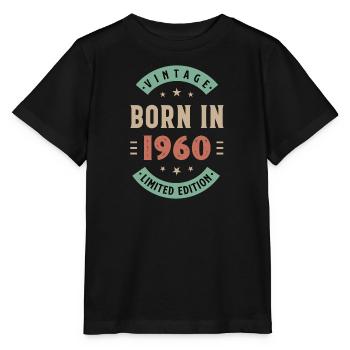 1960 - Baujahr 1960 - Jahrgang 1960 - Stanley/Stella Kinder T-Shirt MINI CREATOR  - Schwarz - Vorne - Mikhail (115cm)