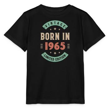 1965 - Baujahr 1965 - Jahrgang 1965 - Stanley/Stella Kinder T-Shirt MINI CREATOR  - Schwarz - Vorne - Mikhail (115cm)