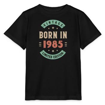 1985 - Baujahr 1985 - Jahrgang 1985 - Stanley/Stella Kinder T-Shirt MINI CREATOR  - Schwarz - Vorne - Mikhail (115cm)
