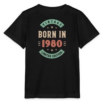 1980 - Year of construction 1980 - Born 1980 - Stanley/Stella MINI CREATOR Kids’ T-Shirt - black - Front - Mikhail (115cm)