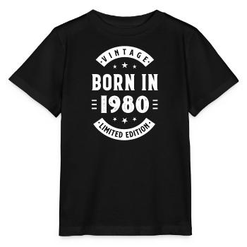 1980 - Year of construction 1980 - Born 1980 - Stanley/Stella MINI CREATOR Kids’ T-Shirt - black - Front - Mikhail (115cm)