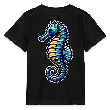 Hippocampe Hippocampe - T-shirt bio MINI CREATOR Stanley/Stella Enfant - noir - Devant - Mikhail (115cm)