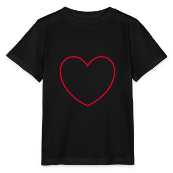 coeur rouge, coeur rouge, coeur rouge, cadeau, fête des mères - T-shirt bio MINI CREATOR Stanley/Stella Enfant - noir - Devant - Mikhail (115cm)