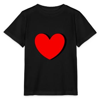 red heart red heart red heart - Stanley/Stella MINI CREATOR Kids’ T-Shirt - black - Front - Mikhail (115cm)