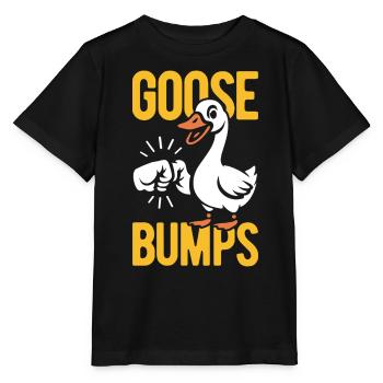 Chair de poule - Oie avec bosse de poing - Jeu de mots - T-shirt bio MINI CREATOR Stanley/Stella Enfant - noir - Devant - Mikhail (115cm)