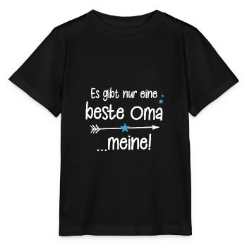 Es gibt nur eine beste Oma - Meine! Weltbeste Oma - Stanley/Stella Kinder T-Shirt MINI CREATOR  - Schwarz - Vorne - Mikhail (115cm)