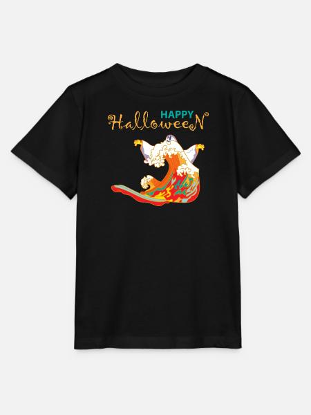 Halloween Gespenst und Meer - Stanley/Stella Kinder T-Shirt MINI CREATOR  - Schwarz