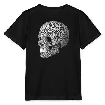 3d Skull - Stanley/Stella Kinder T-Shirt MINI CREATOR  - Schwarz - Vorne - Mikhail (115cm)