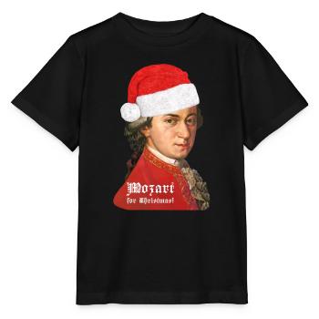 Noël avec Wolfgang Amadeus Mozart - T-shirt bio MINI CREATOR Stanley/Stella Enfant - noir - Devant - Mikhail (115cm)