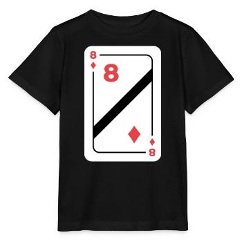 Huit de Carreau Carte à jouer Carte de poker - T-shirt bio MINI CREATOR Stanley/Stella Enfant - noir - Devant - Mikhail (115cm)