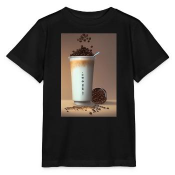 Café, grains de café - T-shirt bio MINI CREATOR Stanley/Stella Enfant - noir - Devant - Mikhail (115cm)