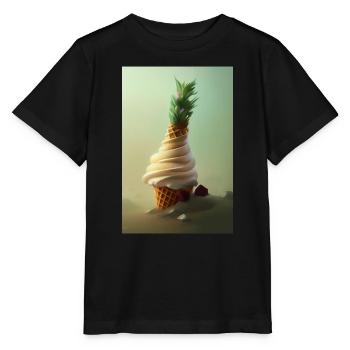 Eiscreme - Stanley/Stella Kinder T-Shirt MINI CREATOR  - Schwarz - Vorne - Mikhail (115cm)